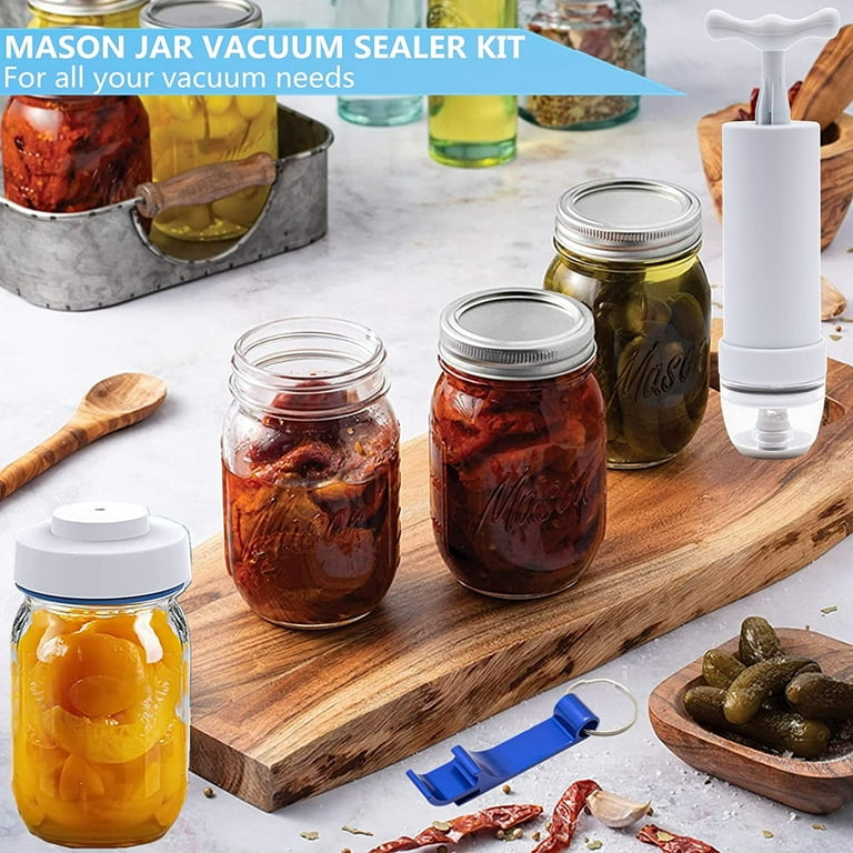 Electric Mason Jar Vacuum Sealer Kit - Automatic Sealer For Wide Mouth And  Regular Mouth Mason Jars, With 10 Jar Lids, For Food Storage And  Preservation