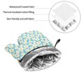 thumbnail image 6 of Pofeuu Daisy Floral A Print Oven Mitts and Pot Holders 4 pcs Set,High Heat Resistant 500 Degree Extra Thicken Long Kitchen Cotton Oven Glove for Cooking, 6 of 6