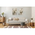 thumbnail image 7 of Kate and Laurel Sylvie Beaded Abstract Botanical Floral Linen Painting 1 and 2 Vintage Framed Canvas Wall Art Set by The Creative Bunch Studio, 2 Piece Set 23x33 White, Simple Floral Art for Wall, 7 of 7