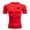 Red, variant on BRGZLK Men's Short Sleeve Casual Printed Sports Compression Shirts Tight Fit Elastic Round Neck Lightweight Breathable Top For Baselayer Running T-Shirt