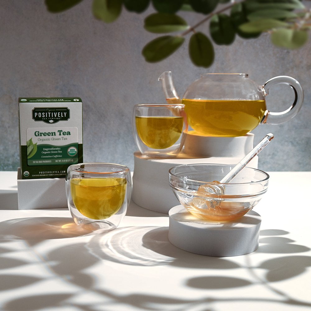 Positively Tea's Organic Green Tea Tea Bags, 6 Boxes 120 Tea Bags