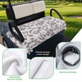 thumbnail image 5 of Golf Cart Seat Covers for 2 Seater,Spring Flowers Microfiber Cart Seat Towel Blanket,Farmhouse Purple Pastoral Floral Leaf Absorbent Breathable Non Slip Bench Seats Protector for Golf Course 51"x31", 5 of 9