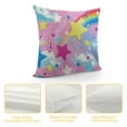 thumbnail image 4 of Shiartex Watercolor Rainbows Throw Pillow Covers,Cartoon Colorful Stars Hand Drawn Graffiti Cushion Covers  for Camper Office,Girly Pink Print Draemy Pillowcases Outdoor Pillow Covers ，Multi-Size, 4 of 5
