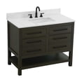 thumbnail image 6 of Elegant Kitchen and Bath 42 inch Single Bathroom Vanity in Mocha Brown with backsplash, 6 of 10