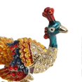 thumbnail image 3 of Peacock Trinket Boxes Hand Painted Finish Rhinestones Exquisite Hinged Trinket Boxes Jewelry Box for Living Room Bathroom, 3 of 3
