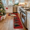 thumbnail image 4 of Darzheoy Christmas Rug Set 2 Pcs Non-Slip Kitchen Mats 16x24 and 16x48 Inch for Floor Decor Holiday Theme Absorbent Backing Mat, 4 of 6