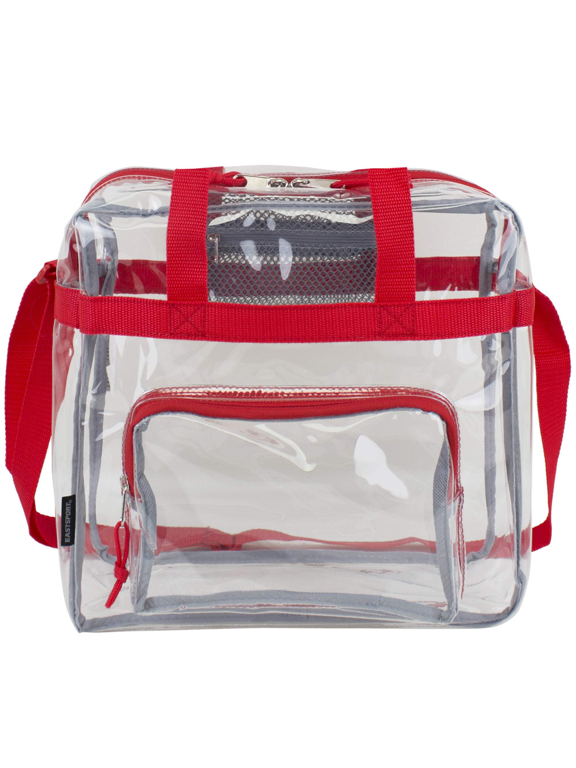 Eastsport Unisex Clear Stadium Approved Tote Red