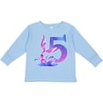 thumbnail image 3 of Inktastic 5th Birthday Mermaid Tail Boys or Girls Long Sleeve Toddler T-Shirt, 3 of 5