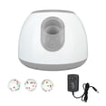 thumbnail image 1 of Máquina lanzadora automática de pelotas de tenis, interactiva, de rango ajustable, para recoger 3 pelotas de mascotas, para cachorros, perros, enchufe estadounidense gris, 100-240 V, 1 of 15