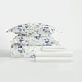 thumbnail image 6 of Noble Linens 7 Piece Patterned Duvet Bedding Bundle, Blossoms Light Blue, Twin, 6 of 6