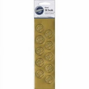 Wilton Wedding Heart Envelope Seals, Gold, 50 Ct
