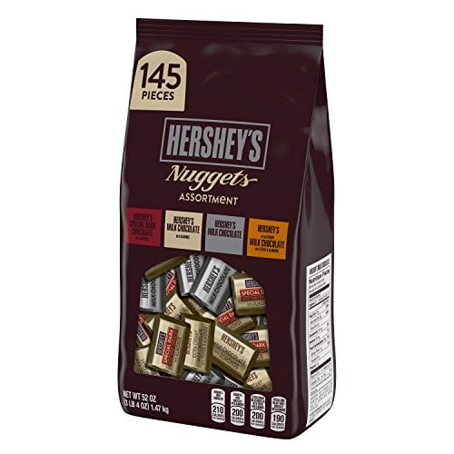 Hershey's Nuggets Snack Size Milk & Dark Chocolate Candy Bars, 145 pk./52 oz.