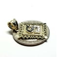 thumbnail image 5 of 10k two tone gold initial S pendant alphabet charm diamond cut fine jewelry 1.9g, 5 of 12