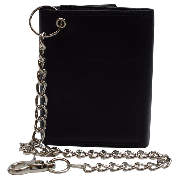 Cartera de Cadena de Cuero Swiss Marshall con Bloqueo RFID