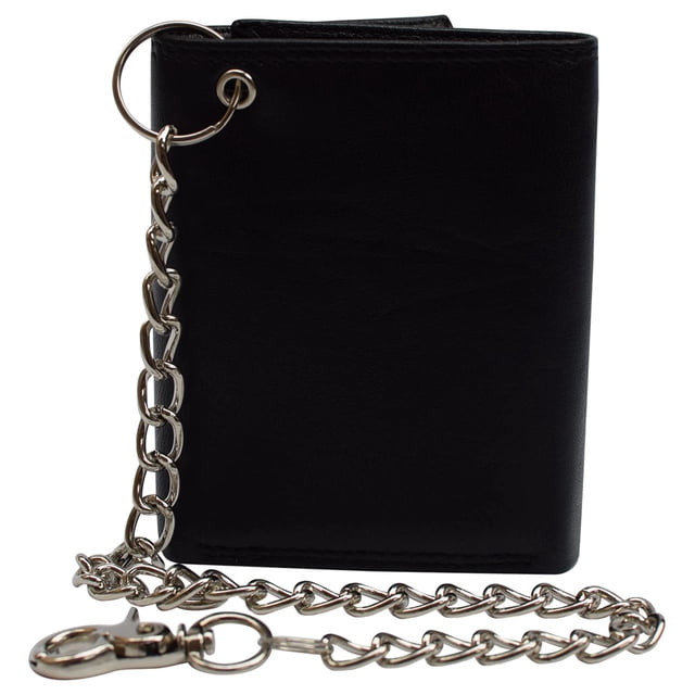 Cartera de Cadena de Cuero Swiss Marshall con Bloqueo RFID