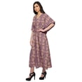 thumbnail image 2 of Moomaya Ladies Plus Size Kaftan Summer Wear Beach Coverup Kimono Caftan Dress - 4XL-5XL, 2 of 6