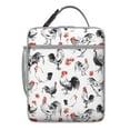 thumbnail image 5 of Hen Insulated Lunch Box Teen Reusable Lunch Bag with Side Pocket Lunch Box Containers Office Hiking, 5 of 6