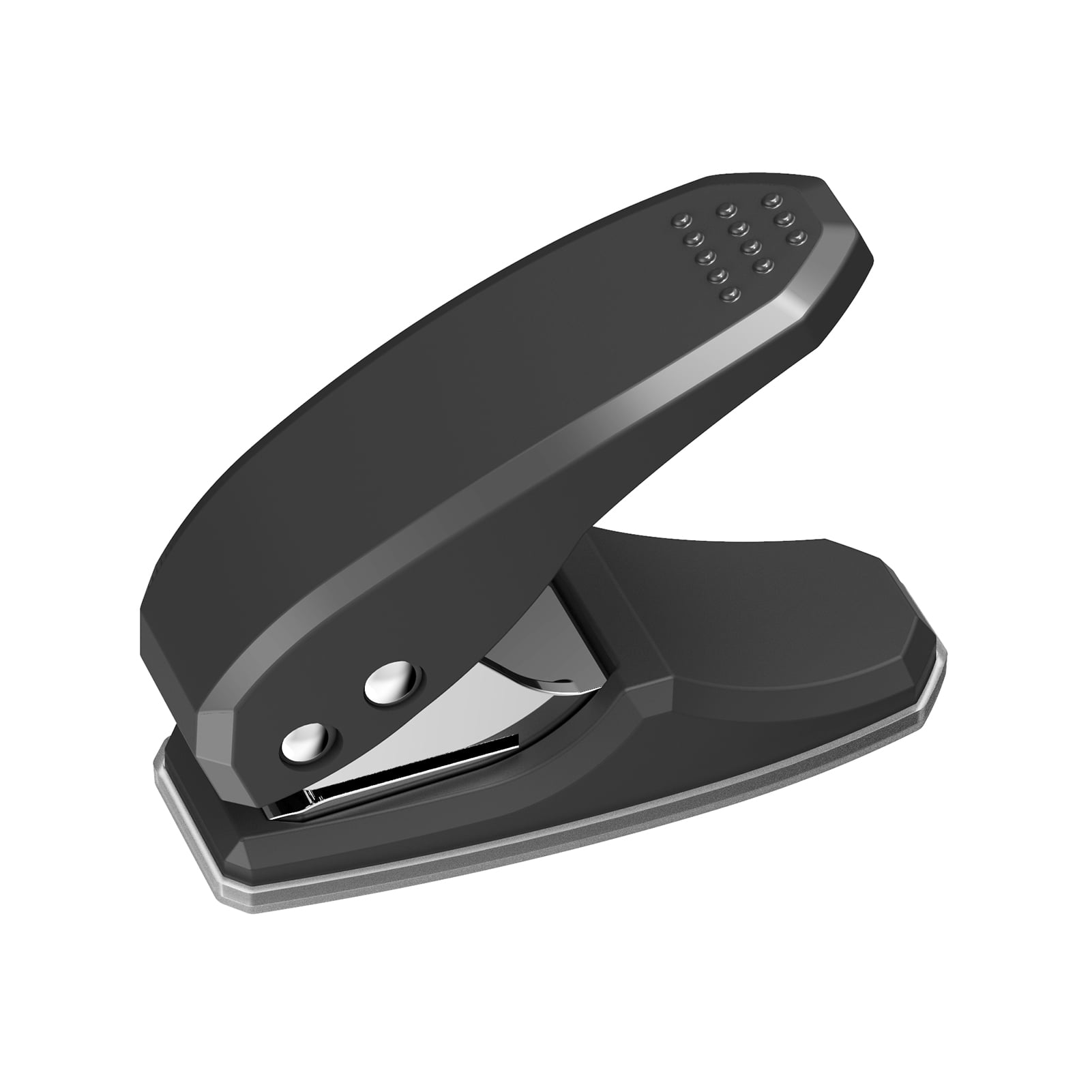 MIXFEER Mini Metal Single Hole Puncher 1-Hole Paper Punch 8 Sheet Capacity 6mm Holes Reduced Effort with Scraps Collector for Chipboard Art Project Documents Office School Home Supplies