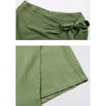 thumbnail image 6 of Women'S Summer Mini Wrap Shorts Knot High Waist Belted Skorts Zipper Casual Loose Skirt Green S, 6 of 8