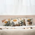 thumbnail image 4 of Minimal Throw Pillow Cushion Case Pack of 4, Modern Style Leaf Branch and Geometric Abstract Details Contemporary, Modern Accent Double-Sided Digital Printing, 20", Ecru Sage Green Apricot, 4 of 6