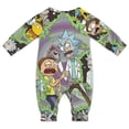 thumbnail image 2 of Rick And Morty Unisex Baby Boy Girl Rompers Long Sleeve Infant Jumpsuits Babies' Outfits Fall Winter Clothes 6-9M, 2 of 5