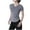 Gray, variant on FAIWAD Womens Workout Tops Short Sleeve V Neck Slim Shirts Lightweight Casual Yoga Top Comfy Athletic T-Shirts