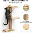 thumbnail image 3 of Cat Wall Shelves, 3 in 1 Transformable Cats Scratching Post Wall Mounted, DIY Kitten Walls Jungle and Perch Platform Supplies, Suit for Climb, Play, Nap, Scratch, 3 of 8