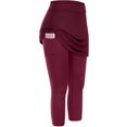 thumbnail image 2 of Jxximdong Skorts for Women Women Tennis Skirted Leggings Pockets Elastic Sports Yoga Capris Skirts Legging Red L Culottes, 2 of 5