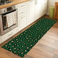thumbnail image 2 of Green Black 2'x6' Runner Rugs for Hallway Kitchen Bedside Non Slip Washable, Elegant Modern Abstract Art Luxury Entryway Rug Runners with Rubber Backing, Long Carpet Runner for Laundry Room, 2 of 8