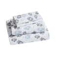 thumbnail image 3 of VCNY Home Mittens 4-Piece Blue Cotton Flannel Bed Sheet Set, Full - Deep Pocket, 3 of 6