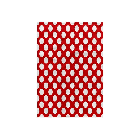 3dRose, Large White Polka Dots On A Red Background, 15x22 Hand Towel