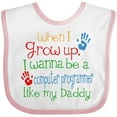 thumbnail image 3 of Inktastic Computer Programmer Like Daddy Boys or Girls Baby Bib, 3 of 4