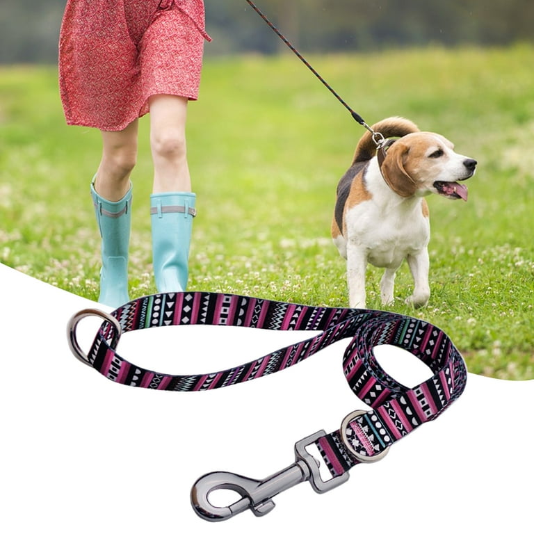 Mosey Dog Leash Attachment Dual D Buckle Length Adjustable Comfortable Walking And Training Pet Traction Leash