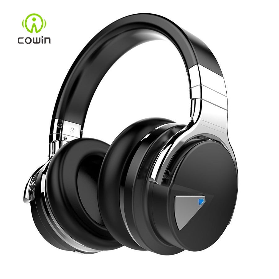 COWIN E7 [Upgraded] Active Noise Cancelling Headphones Wireless Bluetooth Headphones with Mic Deep Bass Headsets Over Ear 30H Playtime - Black