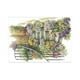 thumbnail image 2 of Inteprter Kit de bordado de puntada, juego de costura de flores, patrón de paisaje hecho a mano, costura de hilo impreso para pintura Artesanía, 2 of 6
