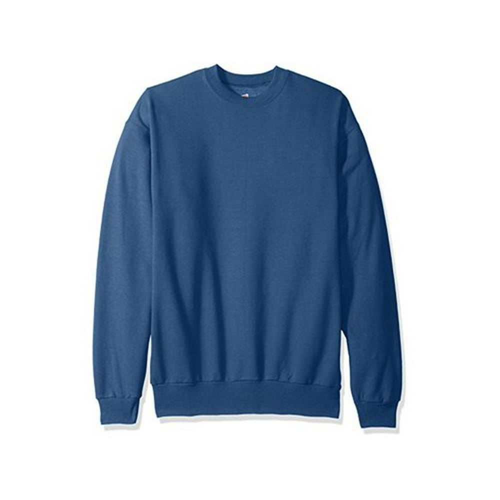 Hanes - Hanes Men's Ecosmart Fleece Sweatshirt, Denim Blue,, Denim Blue ...