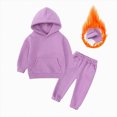 thumbnail image 4 of Gibobby Toddler Baby Boys Fall Winter Outfits Long Sleeve Sweatshirts Pants 2Pcs Clothes Set 6 12 Months 2T 3T 4T 5T 6T 7T Kids Winter Warm Outfit(6-7 Years,Purple), 4 of 4