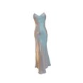 thumbnail image 2 of AMLESO Robe Jupe Sirène pour Femme Robe de Soirée Mode Sirène Ourlet Drapé m, 2 of 8