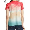 thumbnail image 4 of PULLIMORE Womens Tie Dye Gradient Short Sleeve T-shirt Crew Neck Summer Top Plus Size Tee Shirts (3XL, Red), 4 of 9