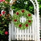 thumbnail image 4 of Corona de Puerta Floral, Rosas Artificiales y Gypsophila, Guirnalda de Follaje Falso con Diámetro de 35 cm para Decoración de Pared Interior o Exterior, 4 of 7