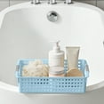 thumbnail image 5 of Multi-Purpose Plastic Storage Baskets - Waterproof Bathroom Shower Caddy, Laundry/Toy Organizer Bin, Easy-to-Clean Storage Basket for Home/Dorm/Gym, Durable Space-Saving Organizer, 10*9*6in, Blue, 5 of 7