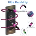 thumbnail image 3 of Charger Block,2 Pack 2.1A Dual Port USB C Charger Block Fast Charging with 4pcs Type C Cable 6FT,Type C Charging Block USB Brick Cube Wall Charger Adapter Phone Chargers Compatible for Android,Pink, 3 of 7