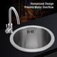 thumbnail image 4 of Fregadero de Cocina Empotado, Juego de Fregadero de Cocina de Acero inoxidable 304, Lavabo Redondo Antidesbordamiento Con Colador, Diámeto Exterior del Fregadero de 11,02, 4 of 7