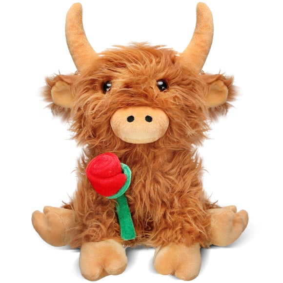 Lindo peluche Push Highland Cow Civaner de 30 cm