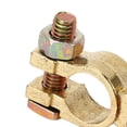 thumbnail image 3 of Conector de Terminal de batería de latón engrosado, Terminal de batería de fuerte conductividad para coche, barco, 12V, 24V, 2 uds., 3 of 8