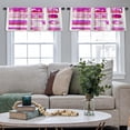 thumbnail image 5 of LALILO Kitchen Curtain Valance Watercolor White Shape Rod Pocket Window Curtain 52"x 18" Set of 2, 5 of 7