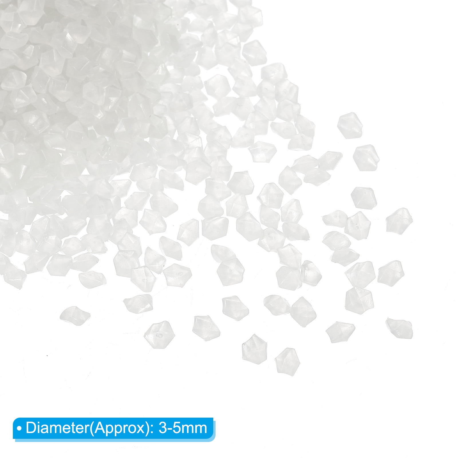 Unique Bargains 8000Pack Glow Rocks 3-5mm Glow Pebbles Luminous Stone Decor DIY White