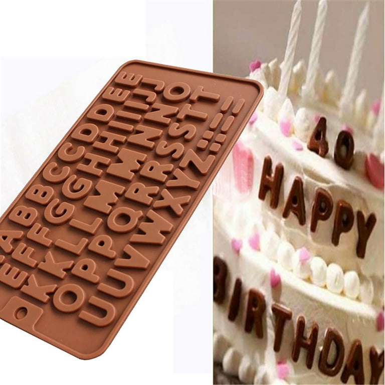 Meuva 26 Letter Silicone Chocolate Cake Mold Mould Crafts Cookie Candy Ice  Cub e 2PC Melting Chocolate for Strawberries Valentines Chocolate Molds  Silicone Chocolate Melting Pot Set 