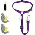 thumbnail image 2 of DABEI Heavy Duty Dog Seat Belt Nylon Retractable Seatbelts Adjustable Pet Vehicle Safety Hook Latch Elastic Durable Car Harness For Small Medium Large Dog, 2 of 10