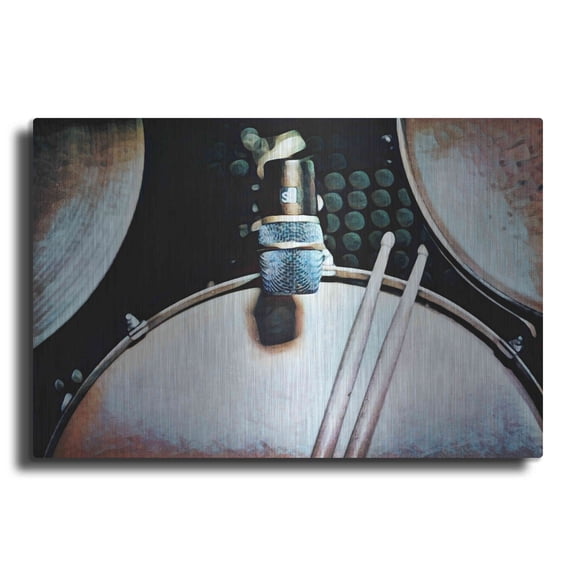 Luxe Metal Art 'Magnified & Musical 2' by Ashley Aldridge Metal Wall Art, 16"x12"